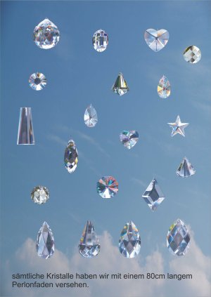 Kristalle zum Aufhängen mit Perlonfaden
