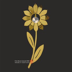 Fensterbild mit geschl. Steinen SONNENBLUME 145mm
