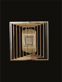 Spirale Quadrat 100mm vergoldet