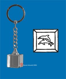 Schlüsselanhänger Delfine 20mm
