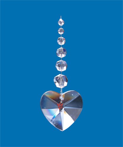 Kristallherz 40mm mit Perlen