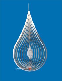 Spirale Edelstahl Tropfen 177mm