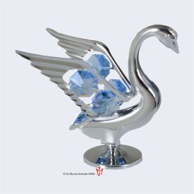 Schwan, Tischschmuck, verchromt, 75mm