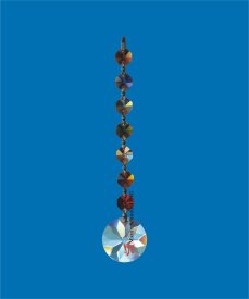 Kette 18cm Chakrafarben mit Blütendiamant 40mm