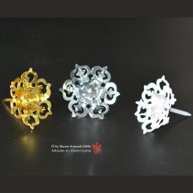 Apfelstecker weiß, Teller durchbrochen, 50mm