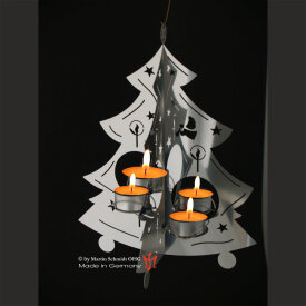 Teelichthalter Weihnachtsbaum Edelstahl 265mm