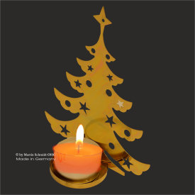 Weihnachtsbaum mit Kerzenteller 145mm