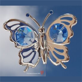 Schmetterling klein, verchromt 55mm