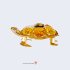 Schildkröte 65mm mit Kristallen gelb + brau