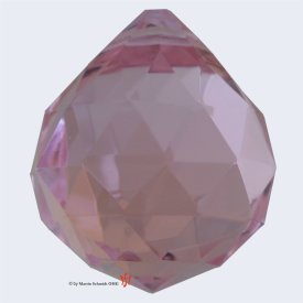 Spirale Ringe Edelstahl 110mm mit Kristallkugel 20mm rosa