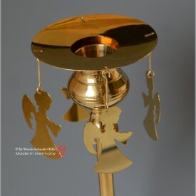 Kerzenmanschette mit Engel Messing verg. 65mm