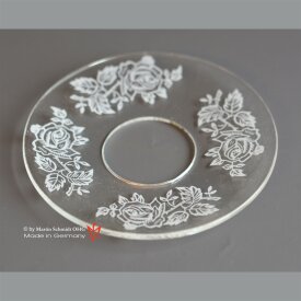 Kerzenmanschette weiß, bedruckt 67mm Loch 23mm